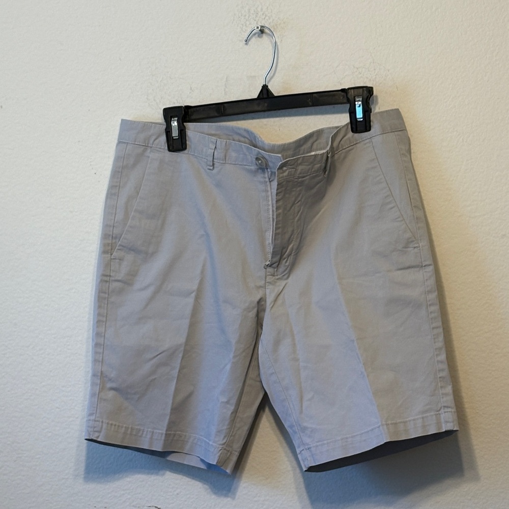 Calvin Klein Collection Light Gray Flat Front Shorts buy one get two pairs free